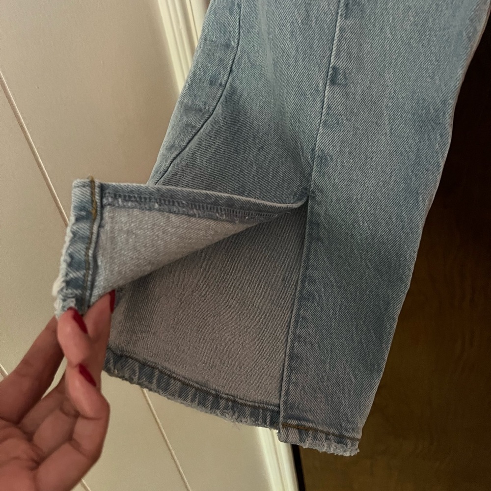 Abercrombie & Fitch Blue Straight Leg Jeans - Picture 3 of 4